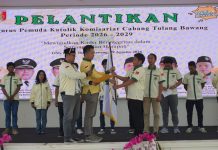 Pemuda Katolik Tulang Bawang Resmi Dilantik, Perkuat Kaderisasi dan Kolaborasi Pembangunan Daerah